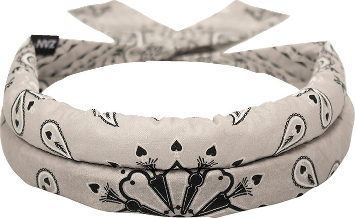 Zan Headgear Cotton Cooldanna - Gray Paisley DC165