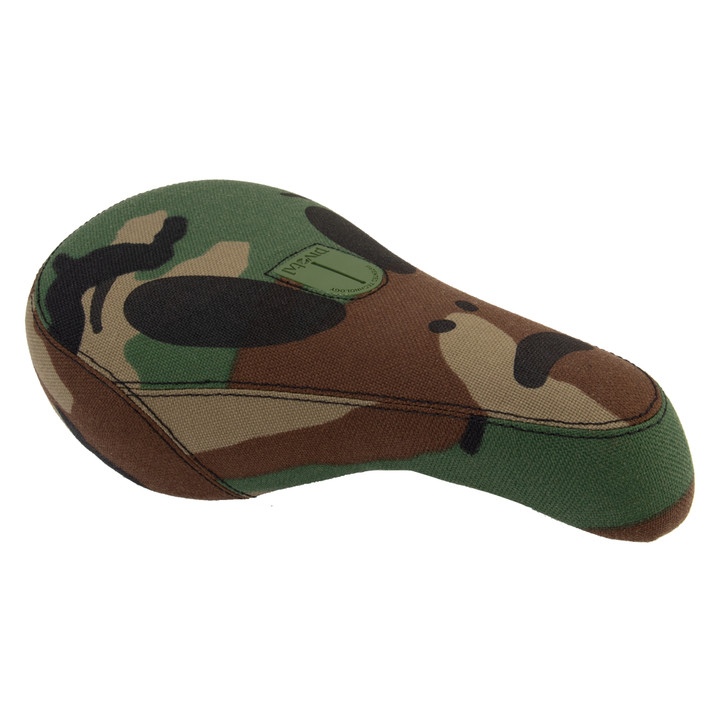 Rant Believe BMX Saddle - Camouflage Twill, Pivotal Rail, 143mm 403-18154