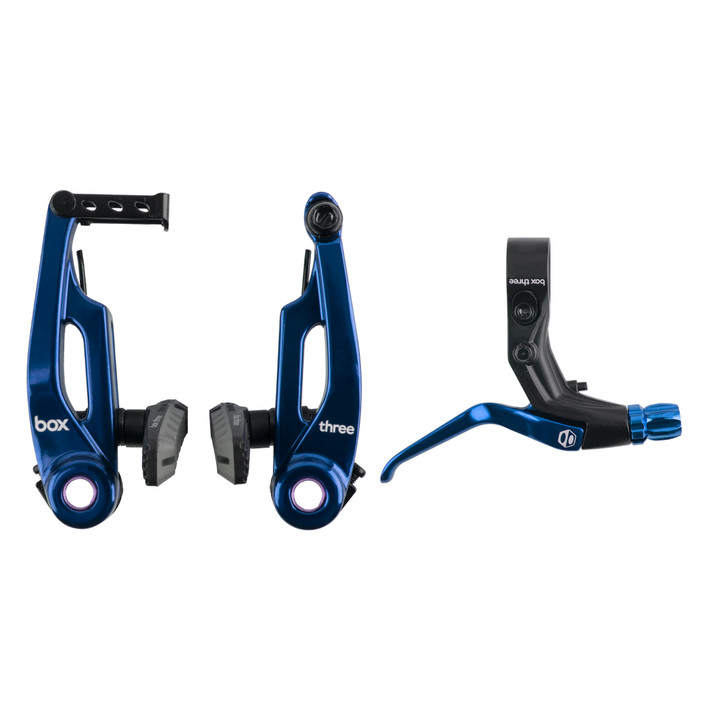 Box Components Box Three V-Brake Kit CNC Aluminum Calipers and Reversible Lever BX-BK173VB085-BL