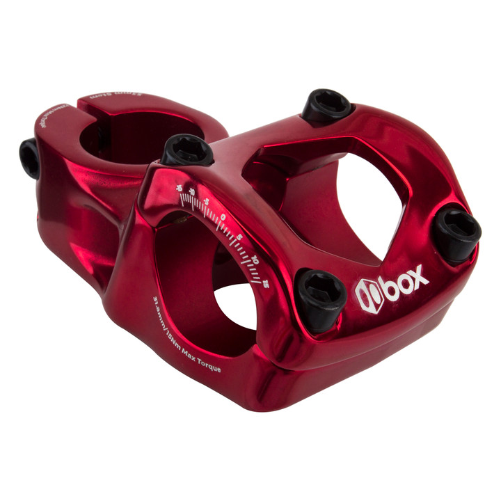 Box Components Box One 53mm Top Load Stem 31.8mm Aluminum BMX MTB BX-ST1831T53-RD