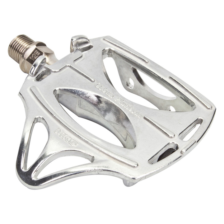MKS Urban Alloy Platform Pedals Flip Tongue and Sealed Bearings URBAN PLATFORM Silver