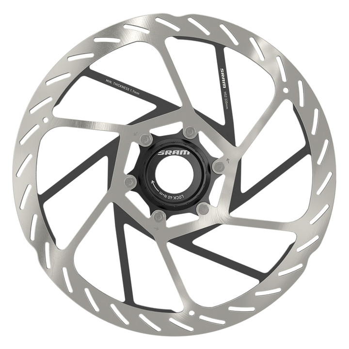 SRAM HS2 220mm Center Lock Disc Brake Rotor - Heat Dissipation, Noise-Reducing, MTB-Performance 00.5018.176.007