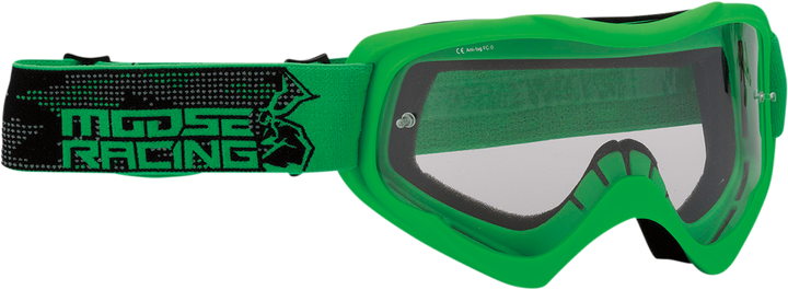 Moose Offroad Qualifier Goggle - Agroid - Green - Clear Lens 2601-2655