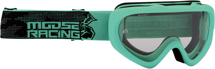 Moose Offroad Youth Qualifier Goggle - Agroid - Mint - Clear Lens 2601-2664