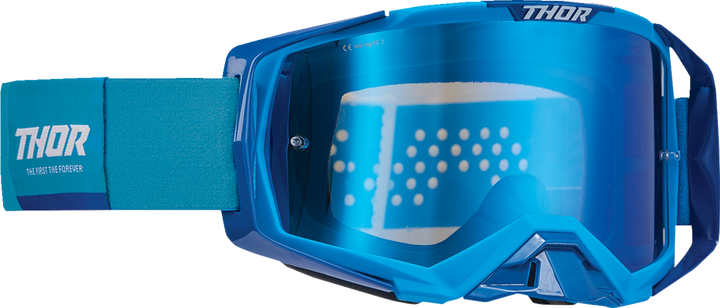 Thor Activate Goggle - Blue/White - Blue Mirror Lens 2601-2795