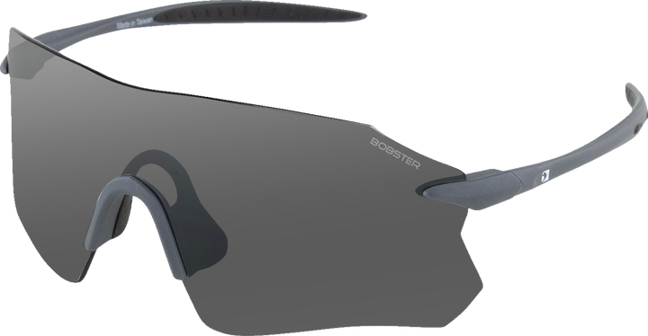 Bobster Aero Sunglasses - Matte Gray - Smoke Silver Mirror Lens BAER01