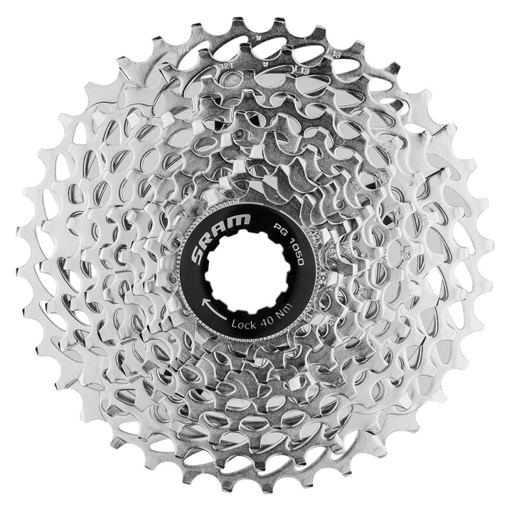 SRAM PG-1050 12-36t 10-Speed Alloy Mountain and Road Bike Cassette 00.2418.034.010