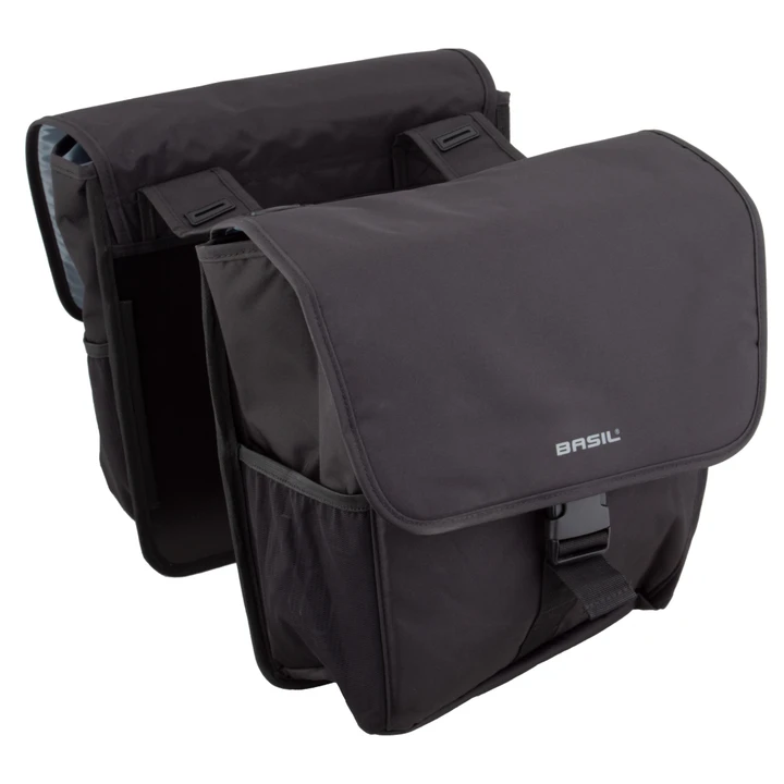 Premium Basil Go Double Panniers ΓÇô 32L Waterproof Bicycle Cargo Bags MIK Attachement, Reflective Details and Secure Locking 17654
