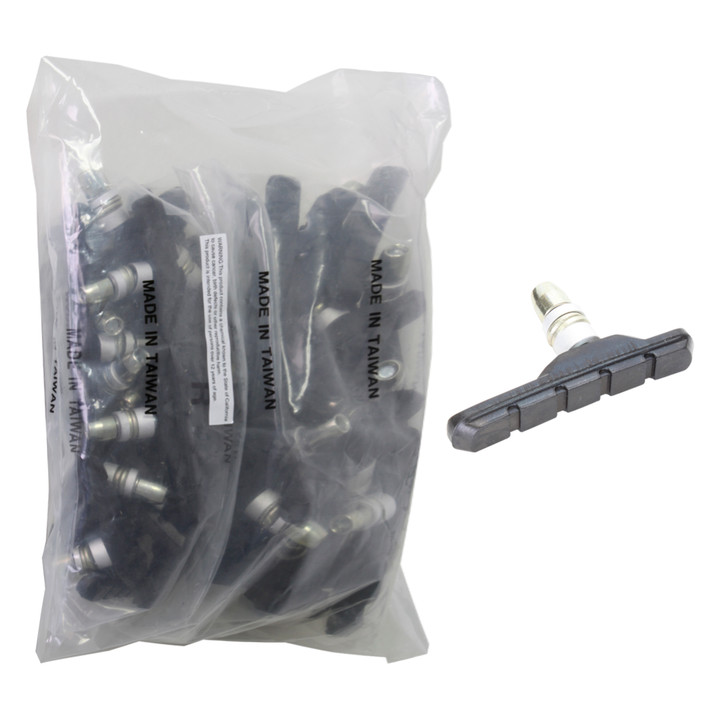 Sunlite 70mm Threaded Brake Pads Bulk Pack - All-Weather Bicycle Shoe 12789