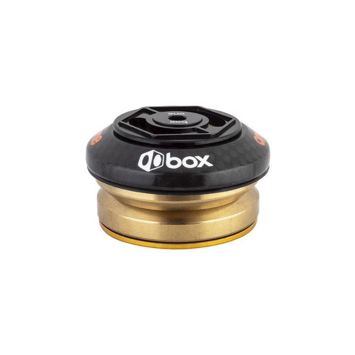 Box Carbon Integrated Headset 1-1/8", Titanium Coated Bearings BX-HS14GC118-BK