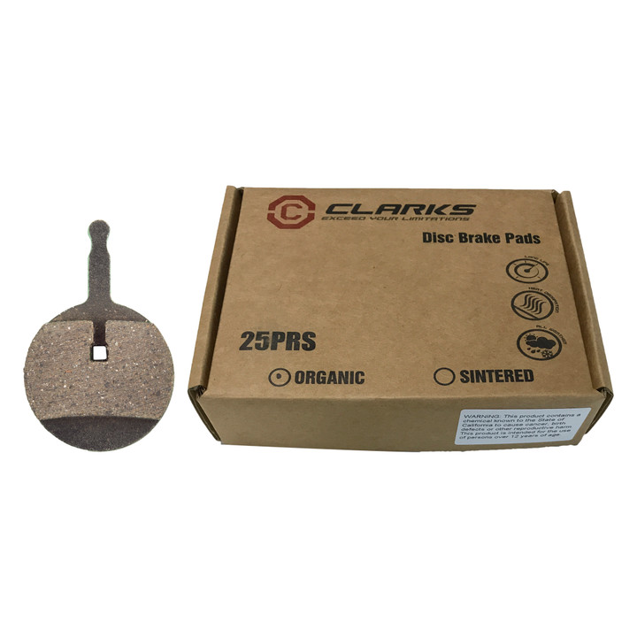 Clarks Organic Disc Brake Pads Tray for Avid BB5 Mechanical (25 Pairs) VX839-25