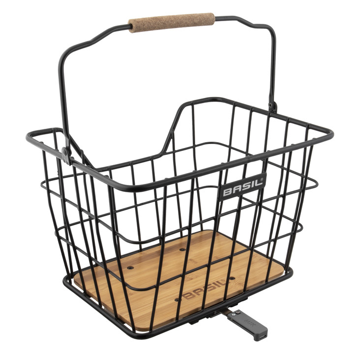 Basil Nordland Steel and Bamboo Bicycle Basket MIK Mount 11282
