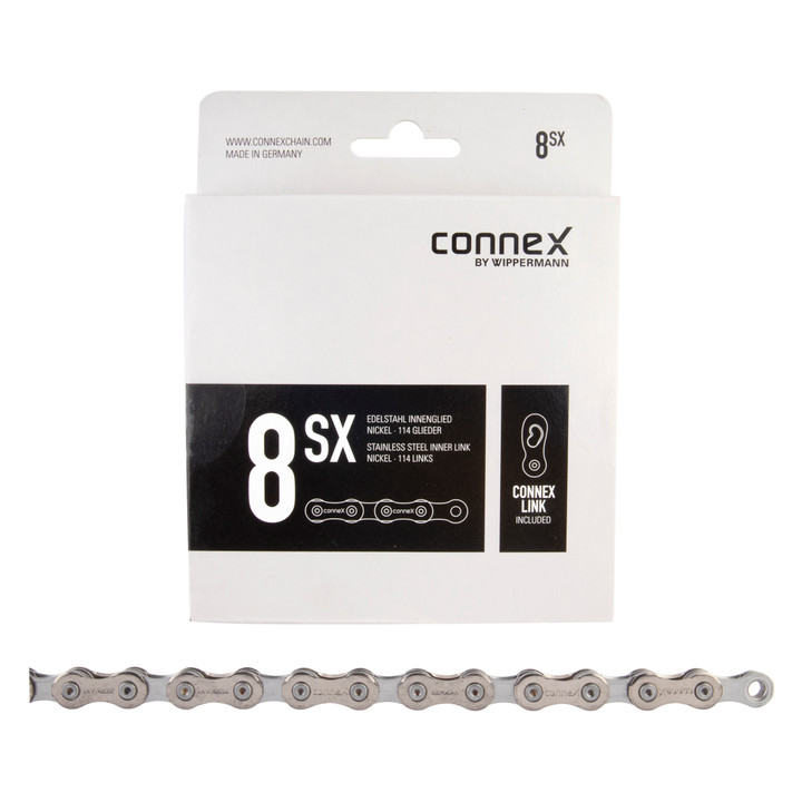 Connex 8sX 8-Speed Chain 114 Links Master Link, Durable and Weatherproof 2321-08SX-1140