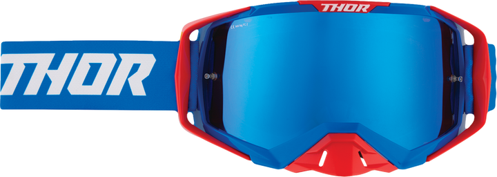 Thor Activate Goggle - Flite - Red/White/Blue - Blue Mirror Lens 2601-3709