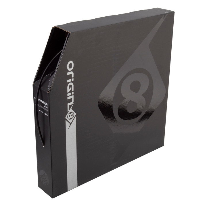 Origin8 4mm Kevlar-Lined Compressionless Gear Cable Housing - 30m Black 14869