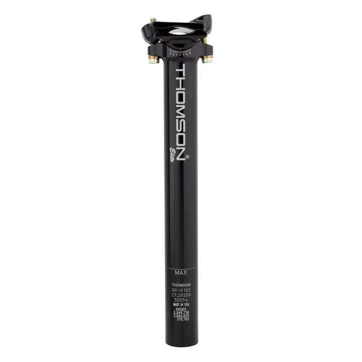 Thomson Elite 7000 Aluminum Seatpost 27.2mm, 250mm, Black - Strong, Lightweight and U.S.-Made SP-E102-BK