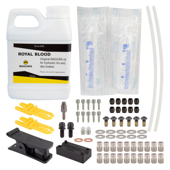 Magura Hydraulic Disc and Rim Brake Bleed Kit - Professional Service CNC-Engineered, Mineral Oil Compatible 0321247-US