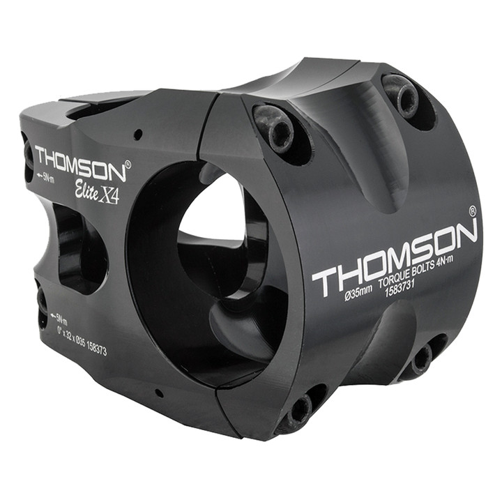 Thomson Elite X4 MTB Stem 35mm Aluminum, 0 Angle, 1-1/8" Clamp SM-E176-BK