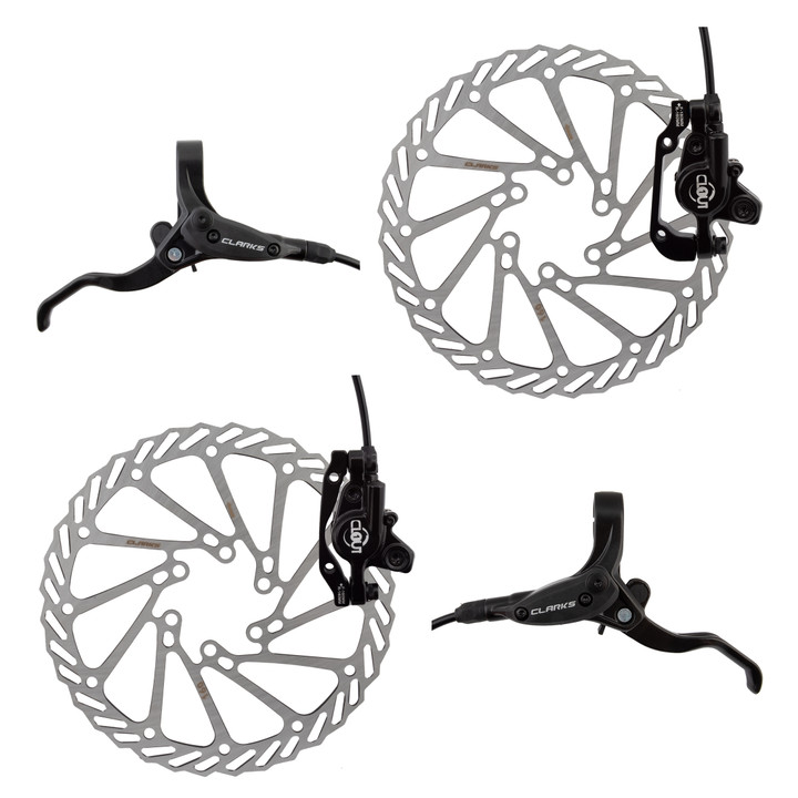 Clarks Clout-1 Hydraulic Disc Brake Kit 160mm Post/IS Mount, Mineral Oil HY-19-1FR160AMROW