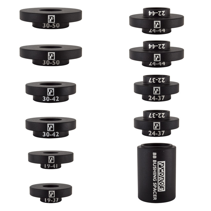 Pedro's BB Bushing Set for Bearing Press Includes 10 Bushings in 6 Sizes 6450925