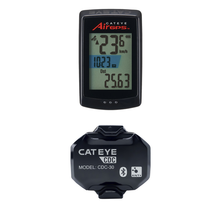 Cateye CC-GPS100 AirGPS Wireless Cycling Computer Bluetooth, GPS, and Cadence Sensor Compatibility ΓÇö Advanced Performance and Easy Mode Switching 1605110