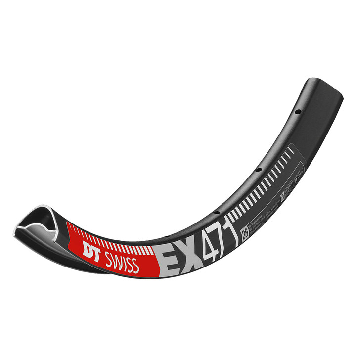 DT Swiss EX 471 26 Tubeless Ready Disc Rim 32h Black Squorx Nipples and Washers RTEX47DPN32S011254