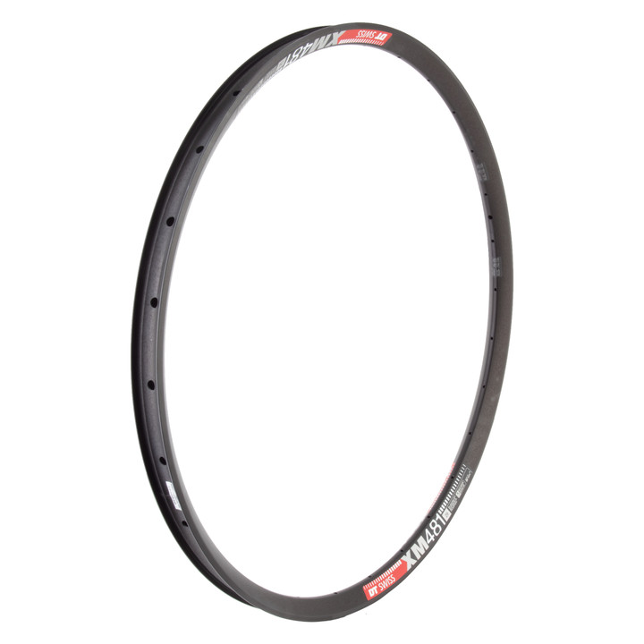DT Swiss XM 481 29" Tubeless Disc Rim 28h Black Squorx Nipples and Rim Washers RDXM4829P28S011432