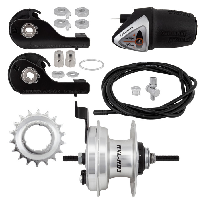 Sturmey Archer RXLRD3 3-Speed Internal Gear Hub Drum Brake and Twist Shifter HKC3TY.SAXS.AS0.BX