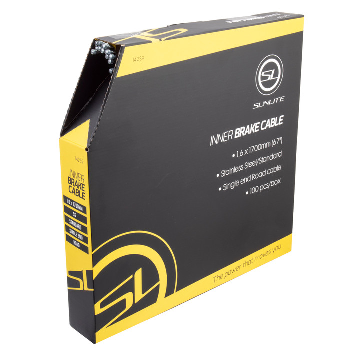 Sunlite Brake Cables Road 1700mm 1.6mm Silver SS 14239