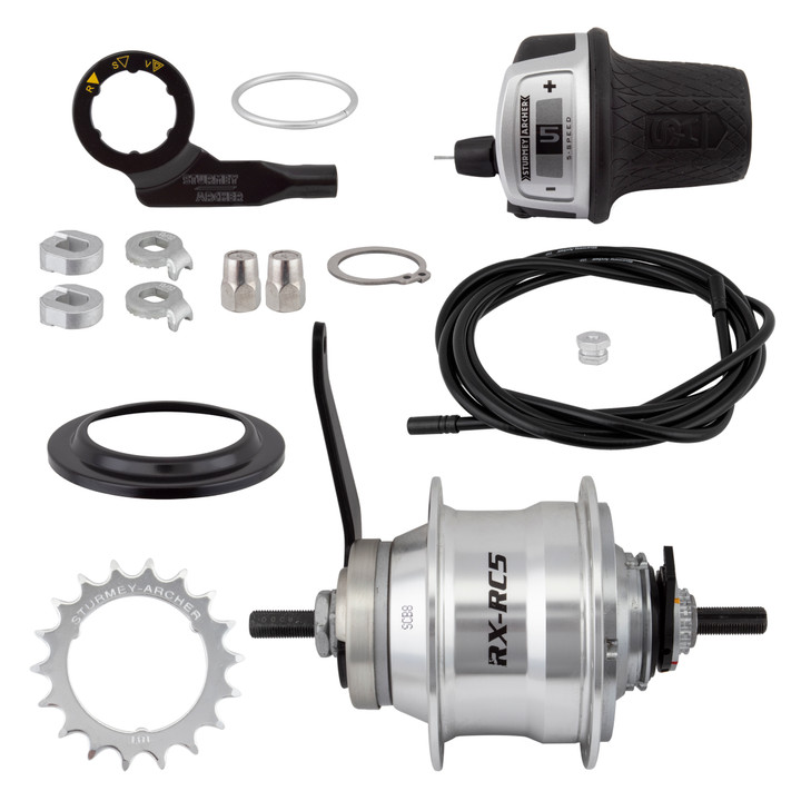 Sturmey Archer RX-RC5 5-Speed Coaster Hub - Aluminum, Heavy Duty HKC5CX.SAXS.SS0.BX