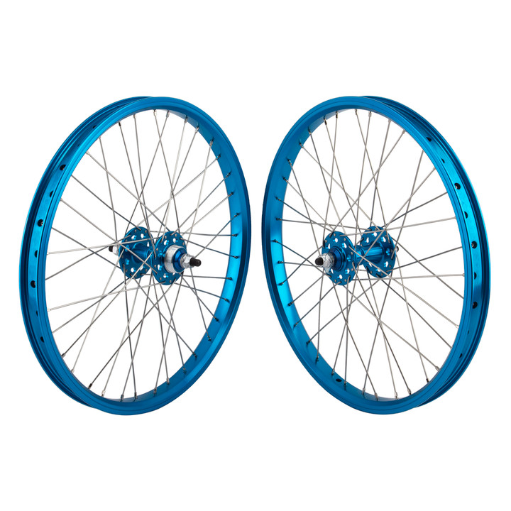 Se Bikes J24SG 20-Inch Wheelset | Blue Aluminum Clincher Sealed Bearings 4432