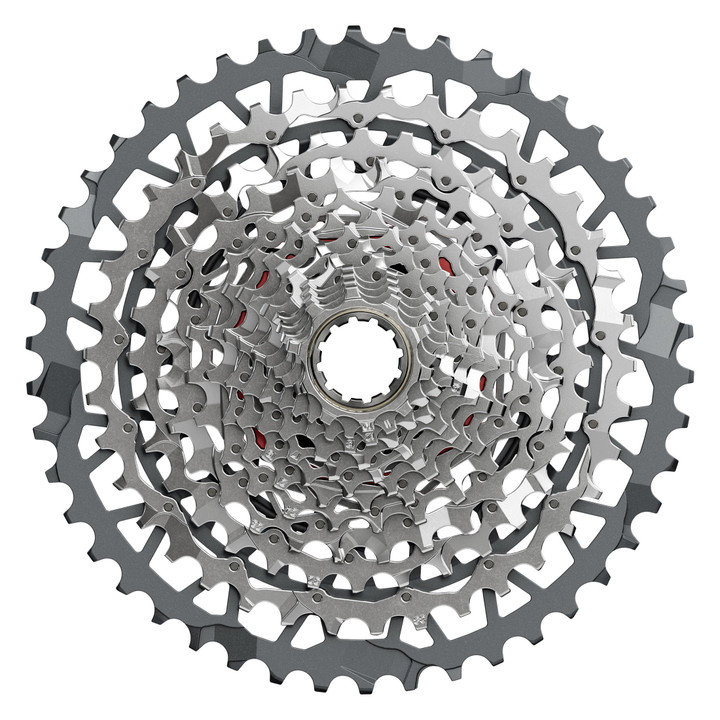 SRAM Rival XPLR 13-Speed Cassette 10-46t, XDR Silver Gravel 00.2418.157.000