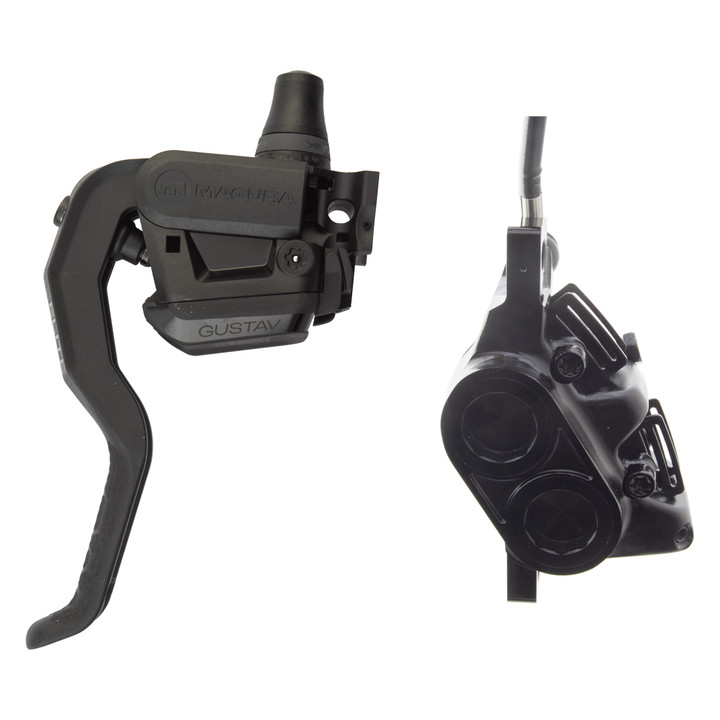 Magura Gustav Elite MTB Hydraulic Disc Brake - Aluminum, Post Mount, 4-Piston, Black 2703171