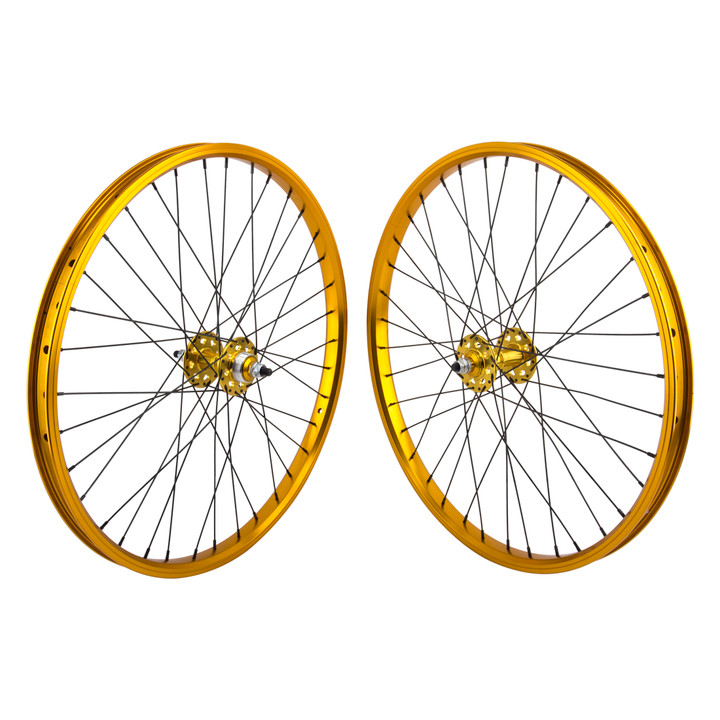 Se Bikes J24SG 24-Inch Gold Clincher Wheelset Sealed Bearings 4438