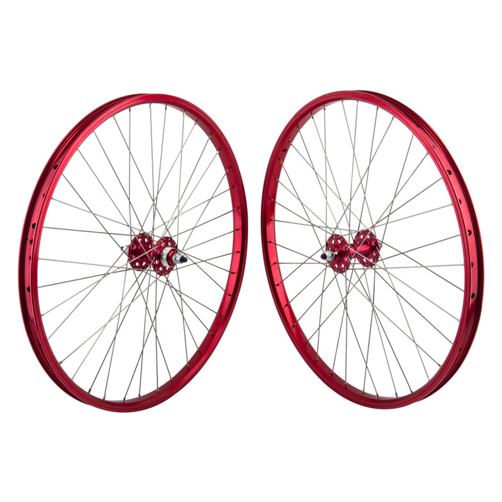 SE Bikes J24SG 26-Inch Red Wheelset Sealed Bearings and Clincher Rim 4441