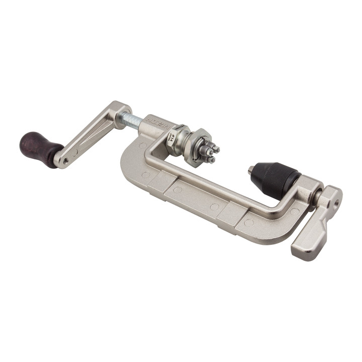 Hozan C-702 Spoke Threader 14 Gauge Die - Precision Hand-Crank Tool for Custom Bicycle Spokes C-702-14