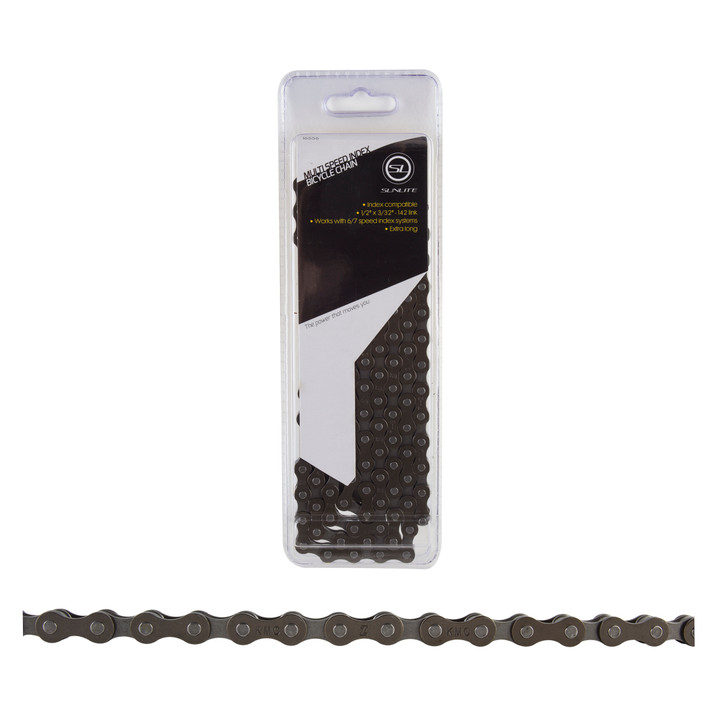 Sunlite SCN-MSi 6/7/8-Speed Steel Bicycle Chain 142 Links 16556