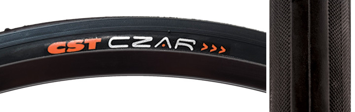 CST P Premium Czar 700x23 Wire Bike Tire - Dual Compound, Puncture Resistant TB86319900