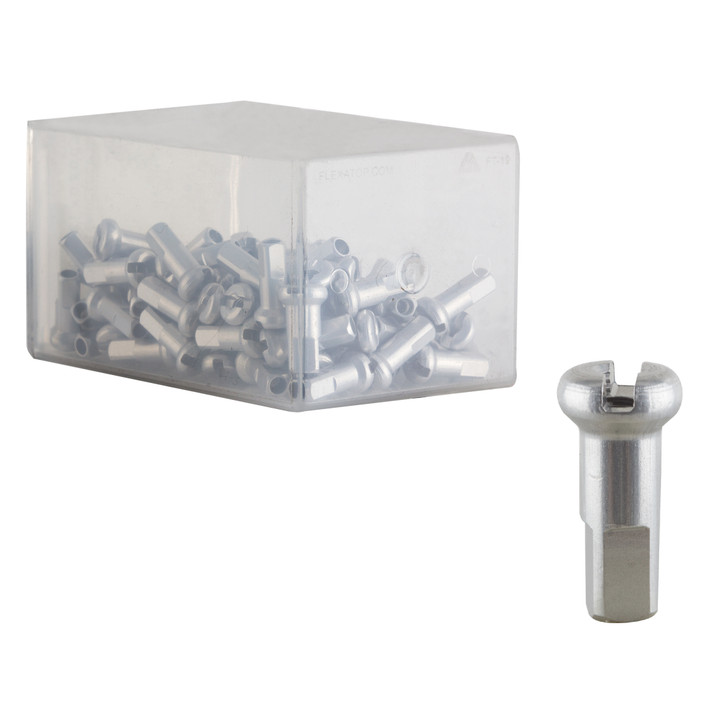 DT Swiss Standard Aluminum Alloy Spoke Nipples 2.0 x 12mm Silver Box of 100 N0AA20120N0100