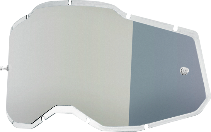 100% Accuri 2/Racecraft 2/Strata 2 Lens - Injected - Silver 59091-00001