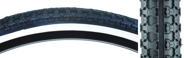 Sunlite 26x2.125 MTB Road Tire Raised Center Knobs, Reflective Sidewall 59077