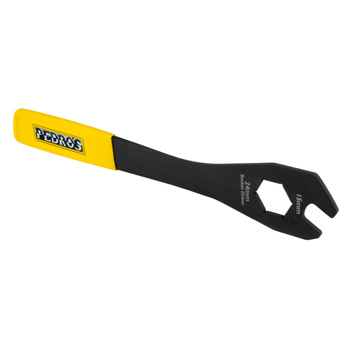 Pedro's Pro Travel Pedal Wrench: 15mm 290mm Length and 24mm Socket Driver 6463006