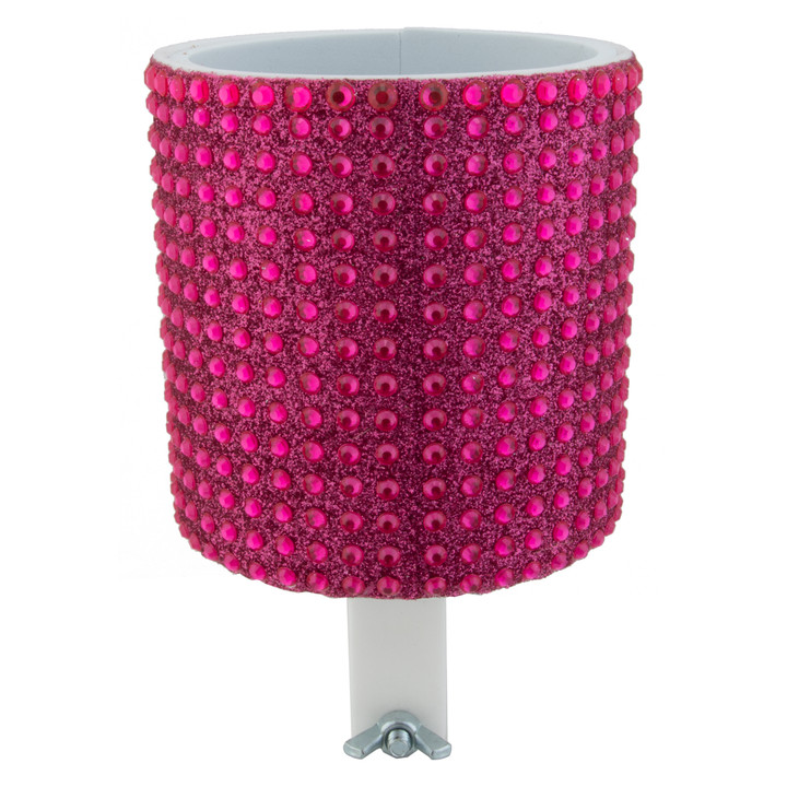 Fuchsia Bicycle Handlebar Cup Holder Rhinestone Accent DH-BL-HPNK