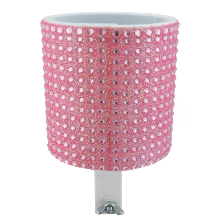Pink Rhinestone Cruiser Candy Handlebar Cup Holder for Bikes DH-RSPNK