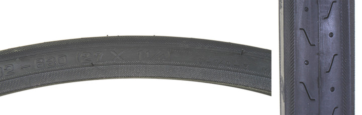 Sunlite Super HP 27x1.25 Road Bike Tire, Reflective Sidewall, Durable Rubber 59432