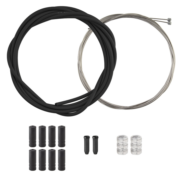 Clarks Stainless Steel Bike Gear Cable Kit - MTB and Road, Front and Rear 8009BLK