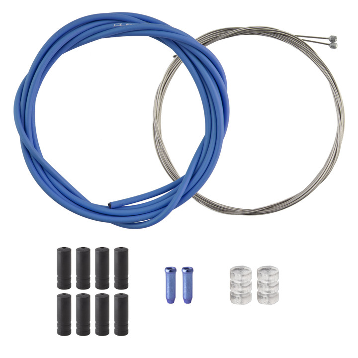 Clarks Stainless Steel MTB and Road Bike Gear Cable Kit - Blue, 4mm/1.1mm 8009 BLUE
