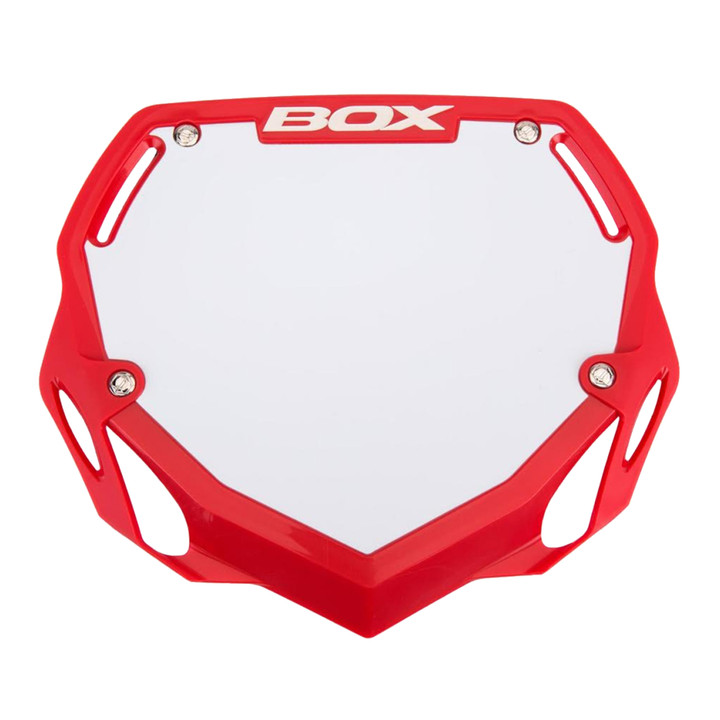 BOX Two Number Plate Large, Red, 8.25 x 9.5", 95g, 3D Injection Molding BX-NP13000LG-RD