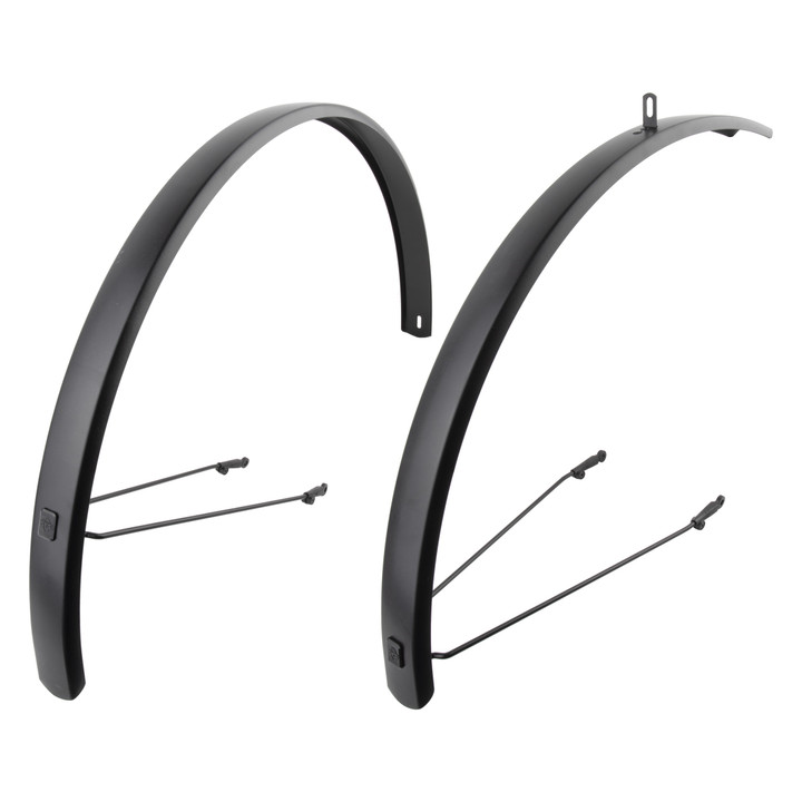 SKS Edge AL 46 Aluminum Fender Set for 700c Bikes, Black, Disc Brake Compatible 11494