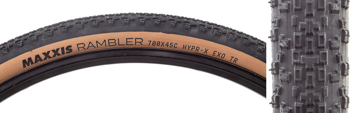 Maxxis Rambler 700x45c Gravel Tire - Tubeless Ready, HYPR-X, EXO, Tanwall TB00577300